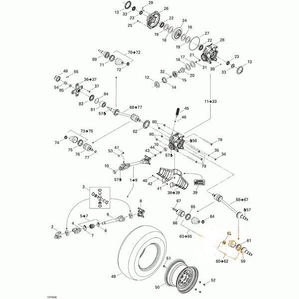 Сапун редуктора для квадроциклів та UTV Can Am Outlander, Renegade, Commander, Maverick, Traxter 705400352 фото