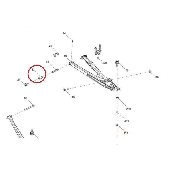 Палець переднього ричага для Maverick X3, Maverick Sport, Maverick Trail 706202257 фото