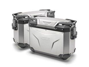 Боковые кофры GIVI OBKE37APACK2 Monokey Trekker Outback EVO ALU 2&times;37L &ndash; алюминиевый комплект OBKE37APACK2 фото