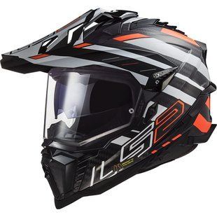 Шолом Carbon Enduro Off Road Adventure LS2 MX701 C Explorer Edge чорно-помаранчевий AK467017152-S фото