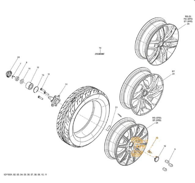 Ступичний підшипник BRP Can Am 2002-, CFMoto CForce 800 (19+), 1000 (21+), UForce 1000 (19+), 600 (21+) 293350150 фото