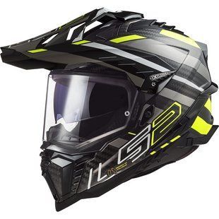 Шолом Carbon Enduro Off Road Adventure LS2 MX701 C Explorer Edge чорно-жовтий, HV-06 AK467017154-S фото