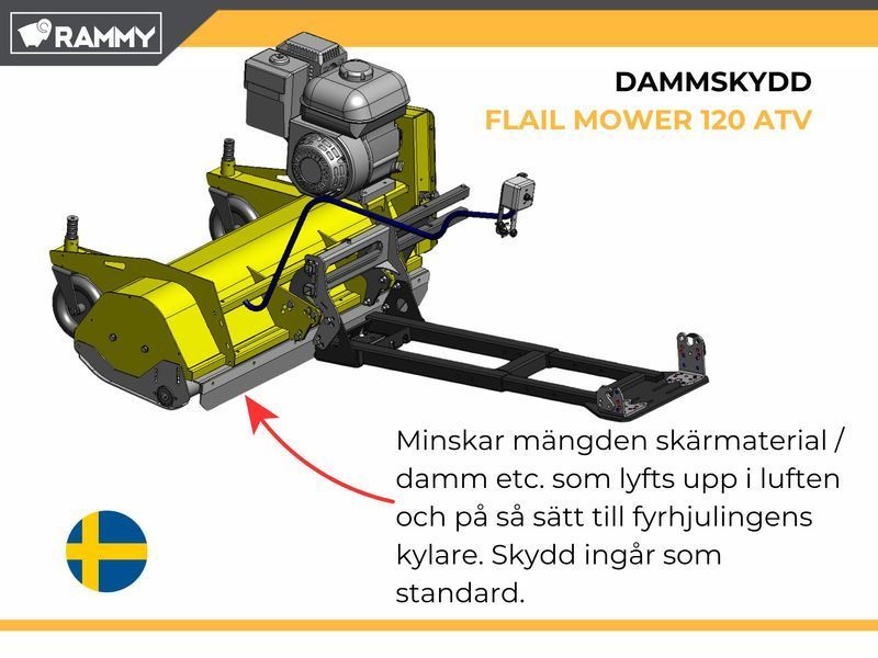 Мульчер-косарка Rammy Flail Mower 120 для квадроциклів і UTV RAMMY-Flail-mower-120-ATV фото