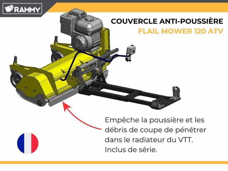 Мульчер-косарка Rammy Flail Mower 120 для квадроциклів і UTV RAMMY-Flail-mower-120-ATV фото