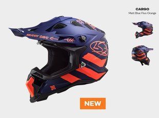 Шолом Enduro LS2MX700 Subverter EVO Cargo, матовий, синьо-помаранчевий AK407002323_8-S фото