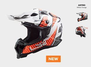 Шолом Enduro LS2 MX700 Subverter EVO ASTRO Біло-помаранчевий AK407002402_8-XL фото