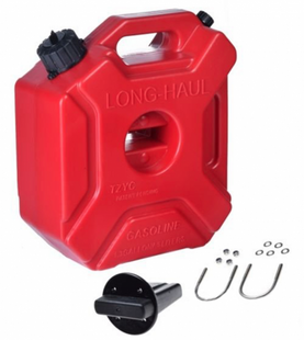 Канистра топливная пластиковая LONG-HAUL 5л + Лейка с креплениями CASE5L-SET фото