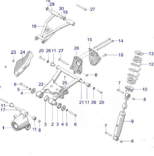 Ремкомплект задних рычагов (втулки / сайлентблоки) POLARIS SPORTSMAN EPS 50-1204 фото